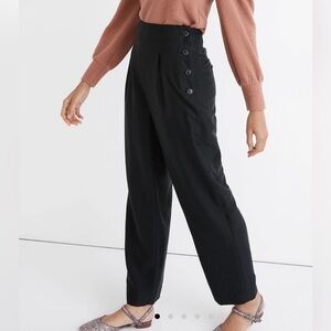 Madewell Side-Button Tapered Crop Pant